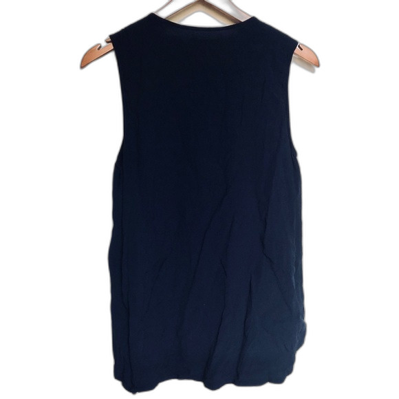 Madewell Navy Novella Sleeveless Blouse Size Small - Picture 3 of 8